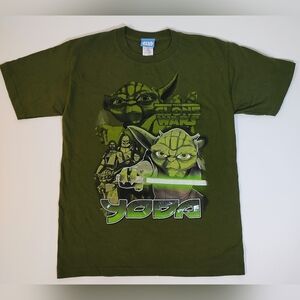 Vintage Star Wars The Clone Wars Yoda T-shirt Size 18 (XL)
